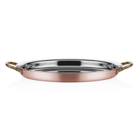 ABM Copper Oval Shallow Pan 25*17 cm