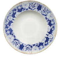 Kutahya Porselen Bone Rısus 27cm Spagettı Platte Blue Blanc