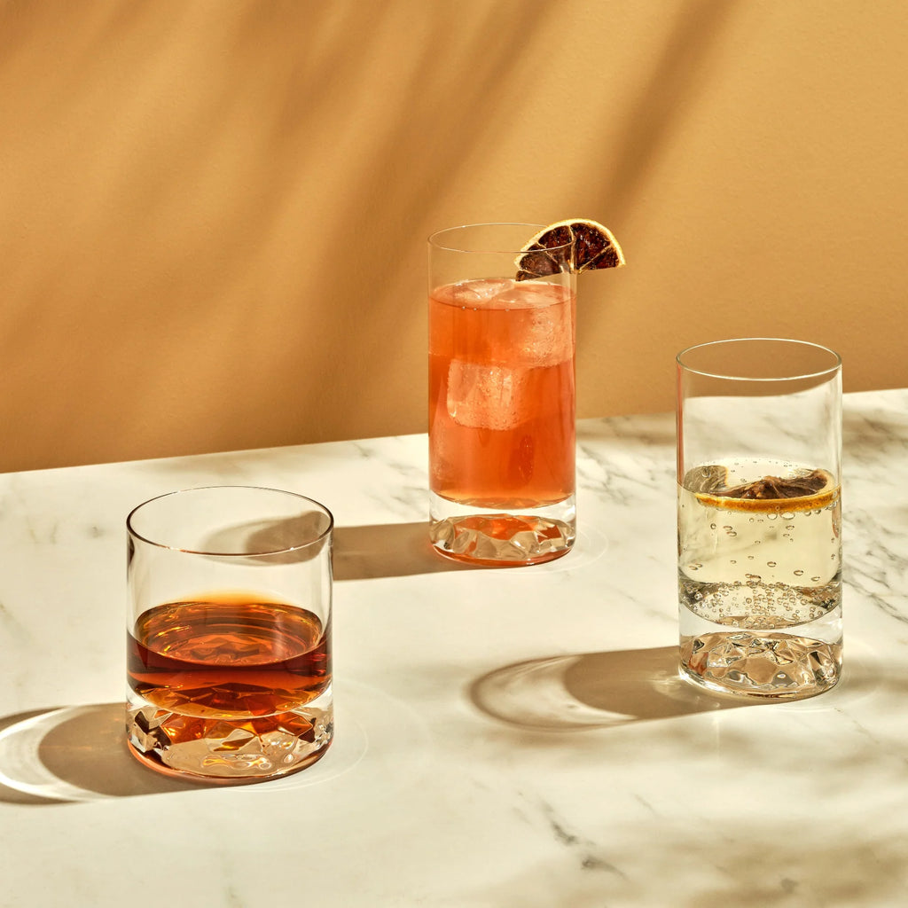 Pasabahce Nude Club Set of 4 Whisky Glasses with Ripple Effect
