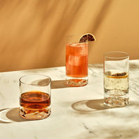 Pasabahce Nude Club Set of 4 Whisky Glasses with Ripple Effect