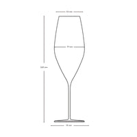 Nude Stem Zero Grace Set of 2 Sparkling Wine Glasses
