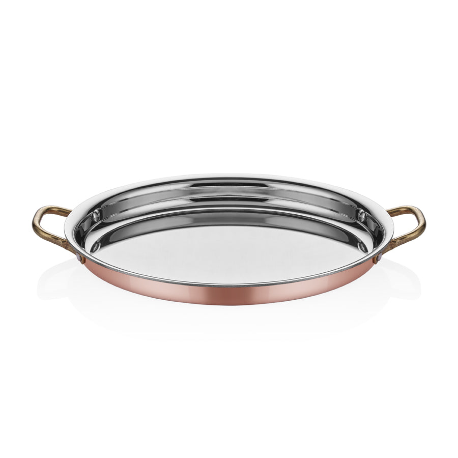 ABM Copper Oval Shallow Pan 25*17 cm