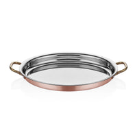 ABM Copper Oval Shallow Pan 25*17 cm