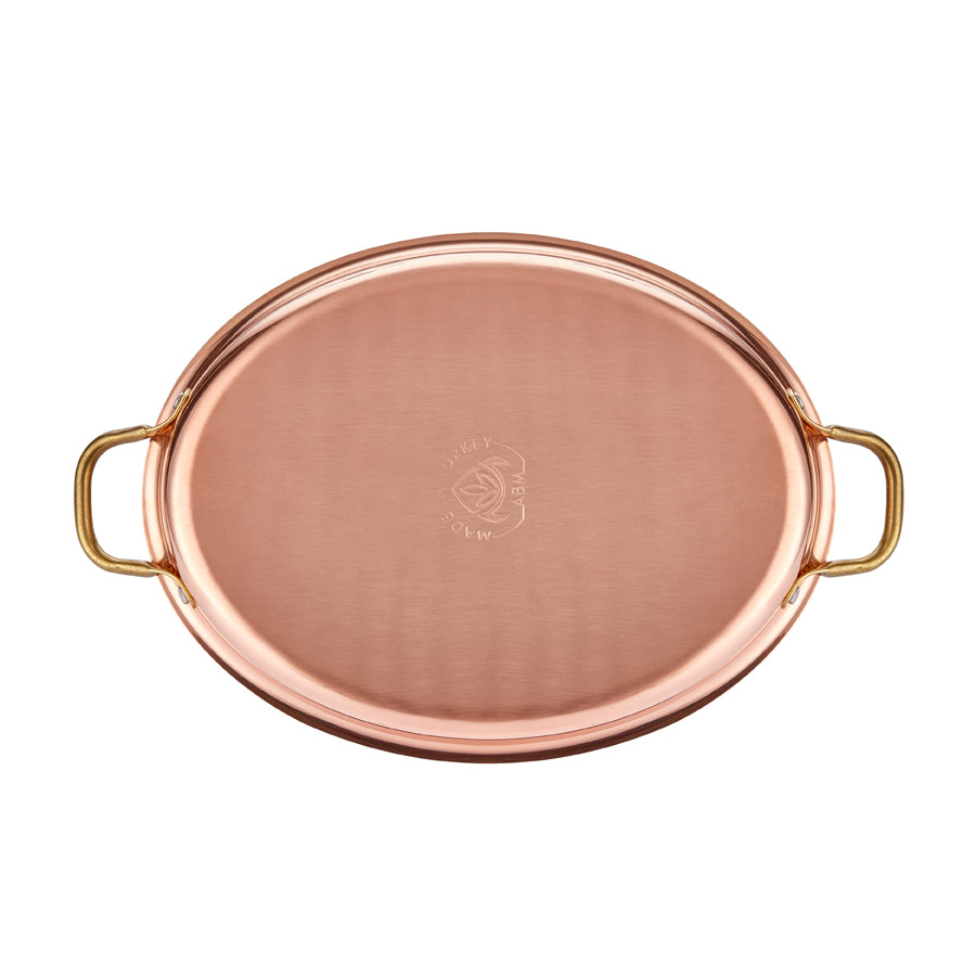 ABM Copper Oval Shallow Pan 25*17 cm