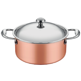 ABM Copper Induction Shallow Casseroles 24 cm/ 4.65 lt