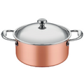 ABM Copper Induction Shallow Casseroles 20 cm/ 1.65 lt